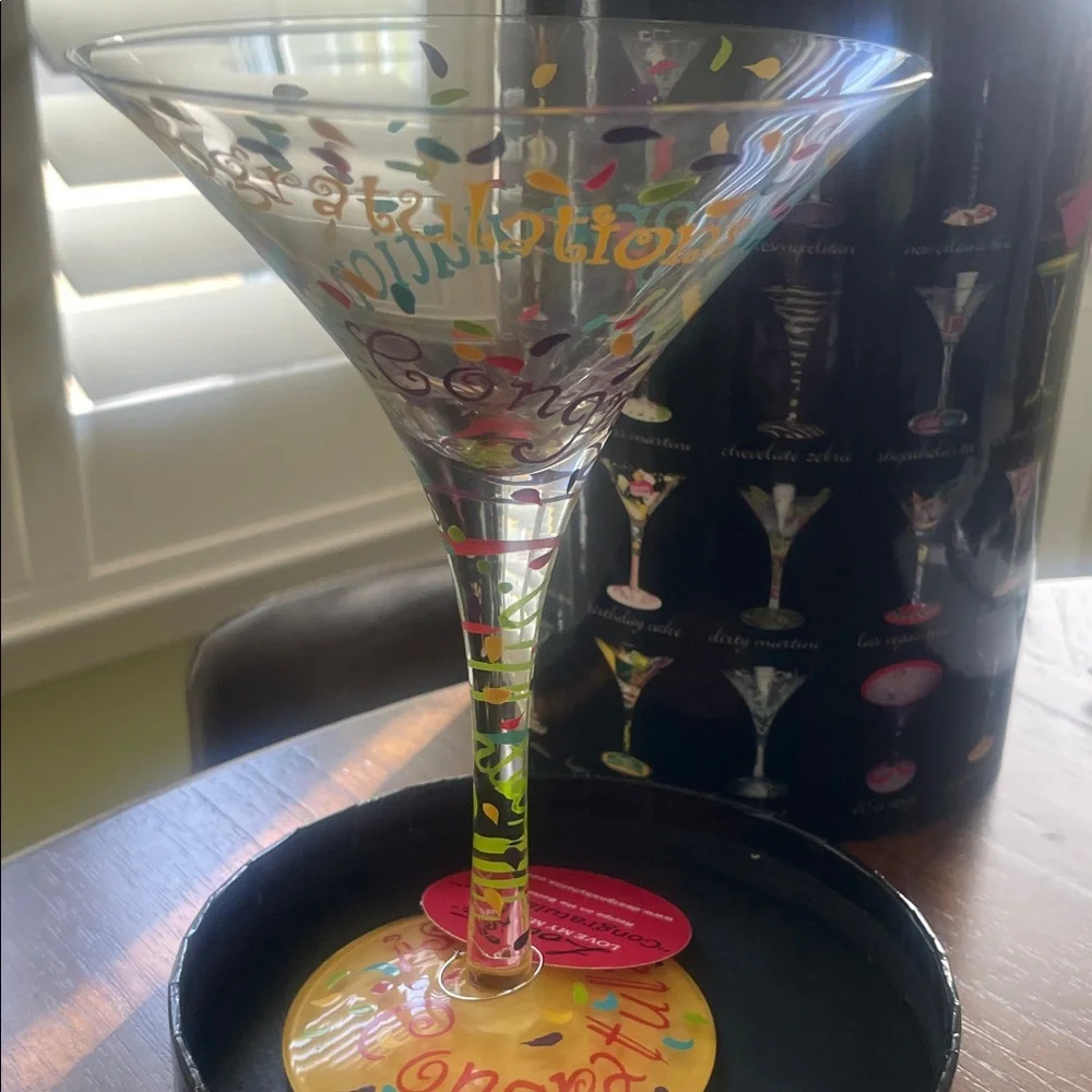 Lolita Colorful Celebration Martini Glass